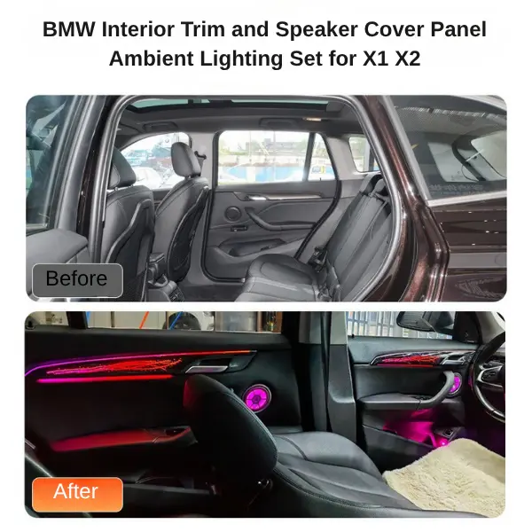 BMW Interior Trim and Speaker Cover Panel Ambient Lighting Set for X1 X2 - Image 5