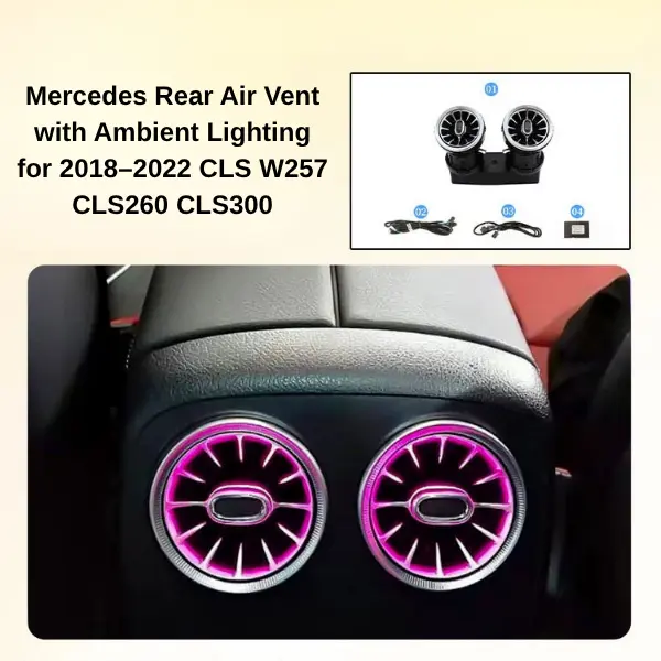 Mercedes W257 Rear Air Vent with Ambient Lighting