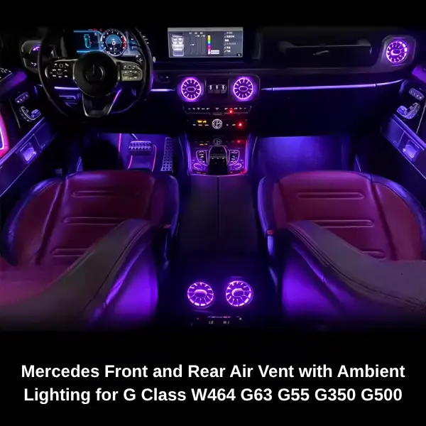 Mercedes Front and Rear Air Vent Ambient Lighting
