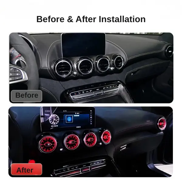 Mercedes Air Vent with 64-Color Ambient Lighting for 2015-2018 GT AMG W290 - Image 6