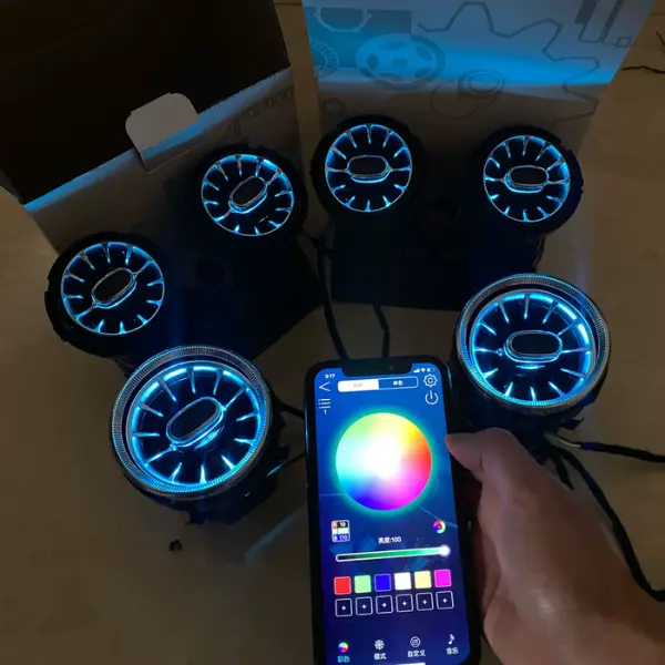 Mercedes Air Vent with 64-Color Ambient Lighting for 2015-2018 GT AMG W290 - Image 3