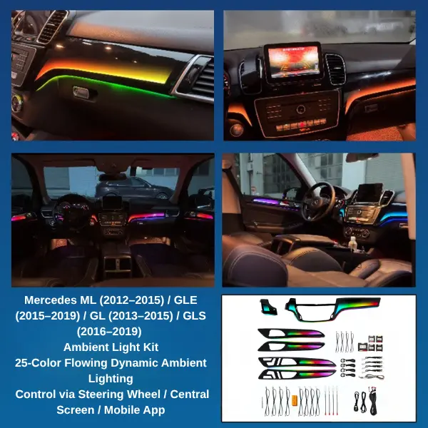 Mercedes Interior Ambient Light Trim Kit for GLE GLS ML GL - Image 4