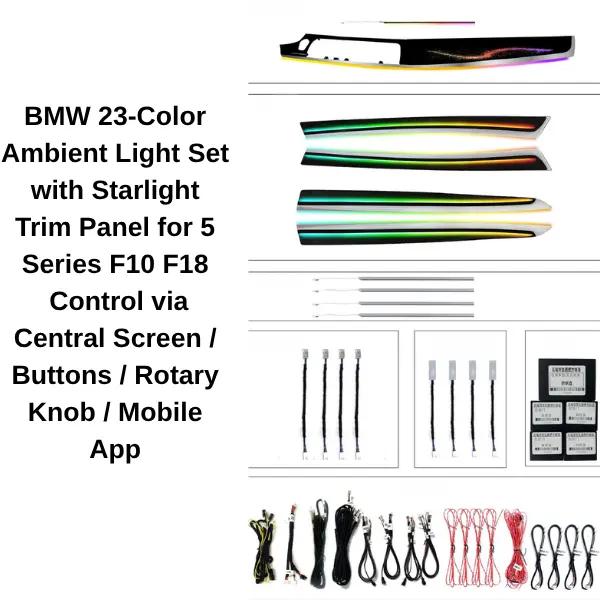 BMW Ambient Light Set with Dynamic and Starlight Ambient Light Trim Panel for 5 7 Series F10 F18 F02 F01 - Image 4