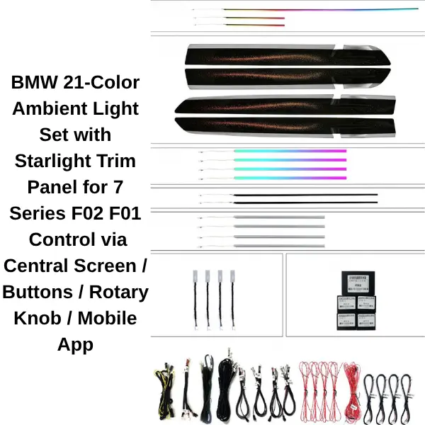 BMW Ambient Light Set with Dynamic and Starlight Ambient Light Trim Panel for 5 7 Series F10 F18 F02 F01 - Image 3