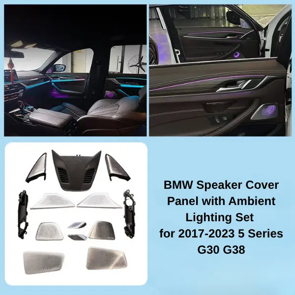 BMW Speaker Cover Panel with Ambient Lighting Set for 2017-2023 5 Series G30 G38 - Image 5