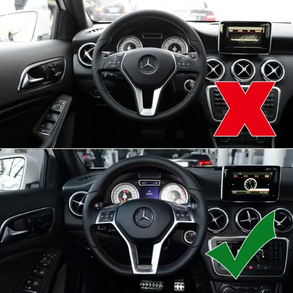 Mercedes Steering Wheel Trim Cover for A-Class W176, CLA C117, GLA X156, C-Class W204 and E-Class W212 - Image 2