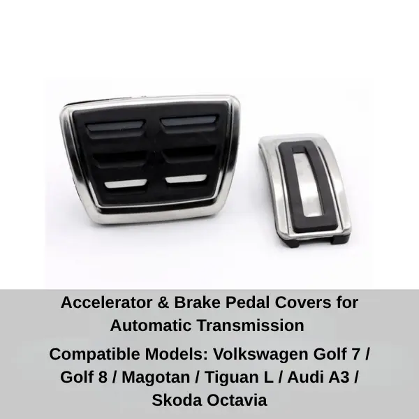 Accelerator, Brake and Footrest Pedal Covers for Volkswagen Audi and Skoda - Image 8