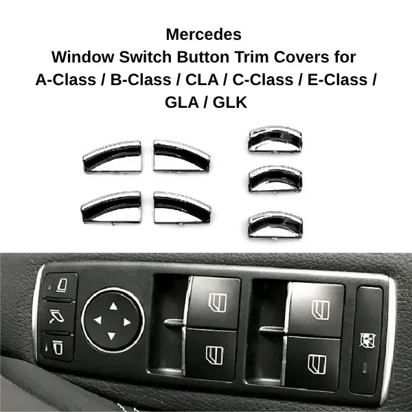 Mercedes Window Switch Button Trim Covers