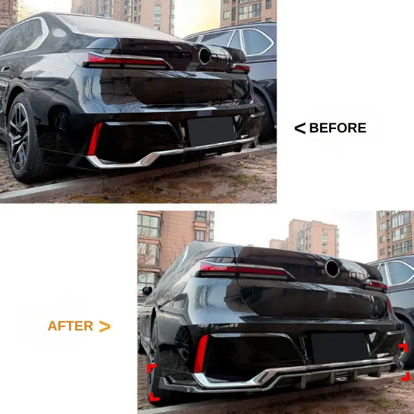 BMW Rear Lip and Spoiler Kit for 7 Series i7 G70 G73 M Sport 2023+ - Image 2