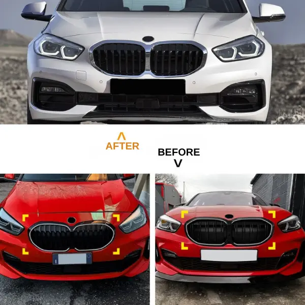 BMW Single-Line and Double-Line LED Front Grille for 1 Series F40 2019–2024 - Image 4